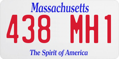 MA license plate 438MH1