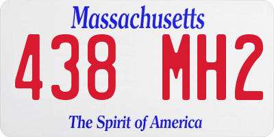 MA license plate 438MH2