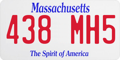 MA license plate 438MH5