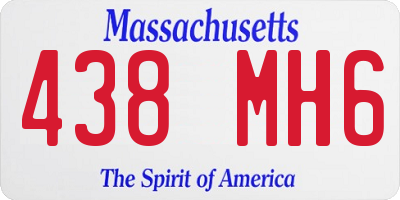 MA license plate 438MH6