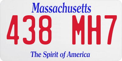 MA license plate 438MH7