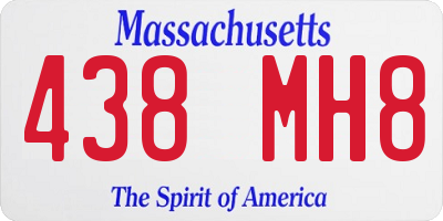 MA license plate 438MH8