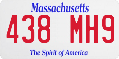 MA license plate 438MH9