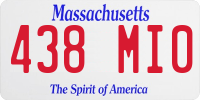 MA license plate 438MI0