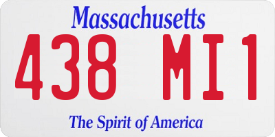 MA license plate 438MI1