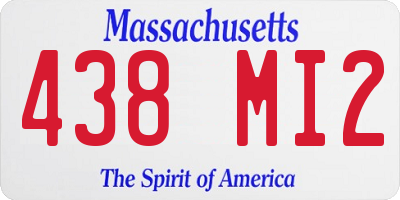 MA license plate 438MI2