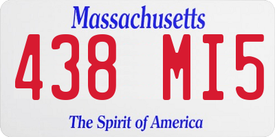 MA license plate 438MI5