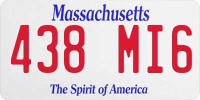 MA license plate 438MI6