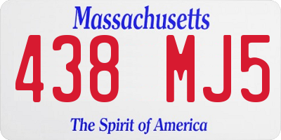 MA license plate 438MJ5
