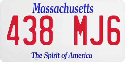 MA license plate 438MJ6