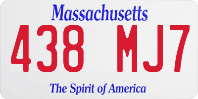 MA license plate 438MJ7