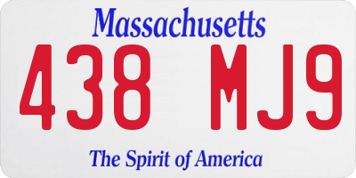 MA license plate 438MJ9