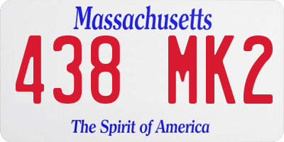 MA license plate 438MK2