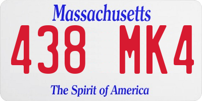 MA license plate 438MK4