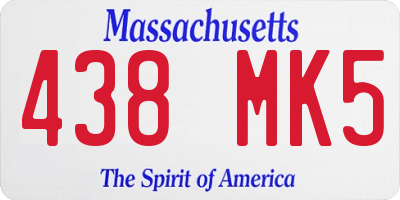 MA license plate 438MK5