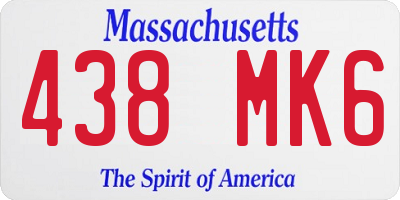 MA license plate 438MK6