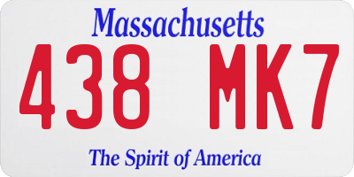 MA license plate 438MK7