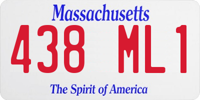 MA license plate 438ML1