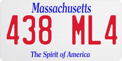 MA license plate 438ML4