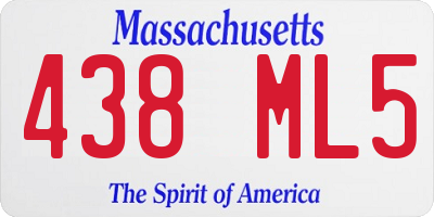 MA license plate 438ML5