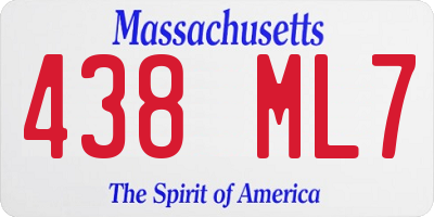 MA license plate 438ML7