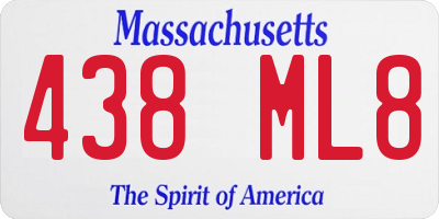 MA license plate 438ML8