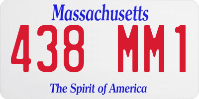 MA license plate 438MM1
