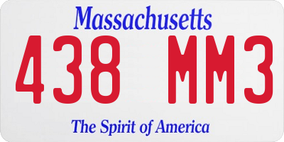 MA license plate 438MM3