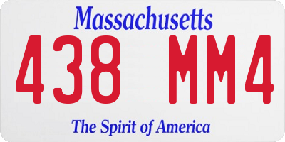 MA license plate 438MM4