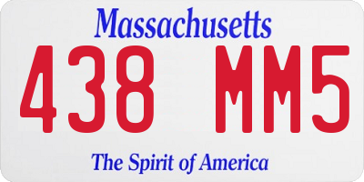 MA license plate 438MM5