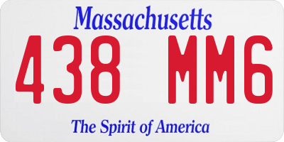 MA license plate 438MM6