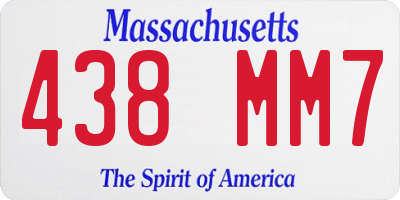 MA license plate 438MM7