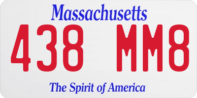 MA license plate 438MM8
