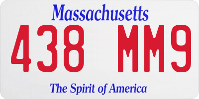 MA license plate 438MM9