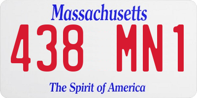 MA license plate 438MN1