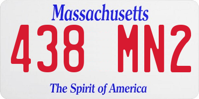 MA license plate 438MN2