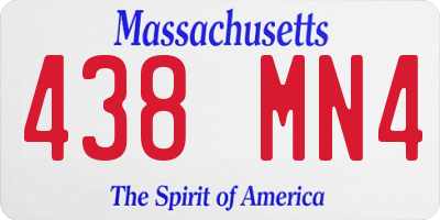MA license plate 438MN4