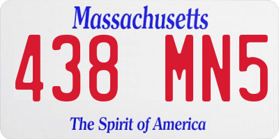 MA license plate 438MN5