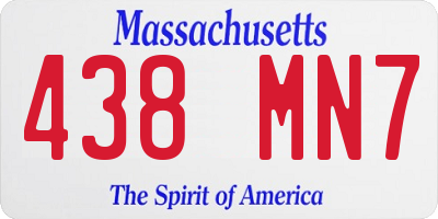 MA license plate 438MN7