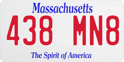 MA license plate 438MN8