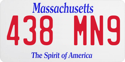 MA license plate 438MN9