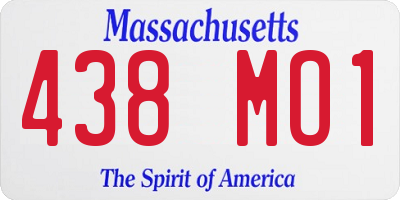 MA license plate 438MO1