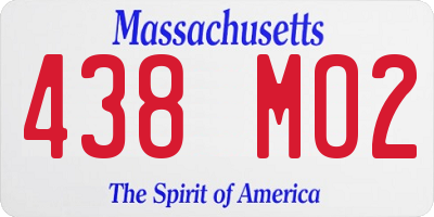 MA license plate 438MO2