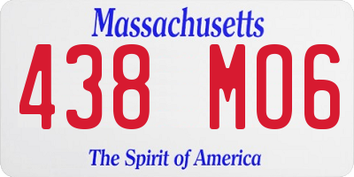 MA license plate 438MO6