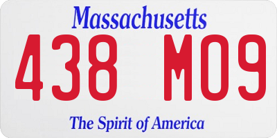 MA license plate 438MO9