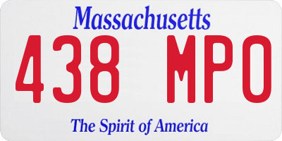 MA license plate 438MP0