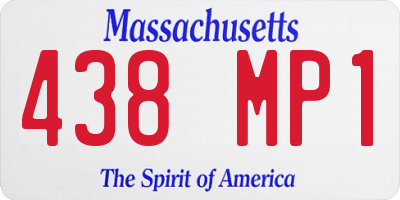 MA license plate 438MP1