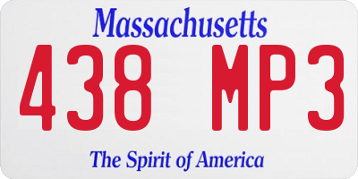 MA license plate 438MP3