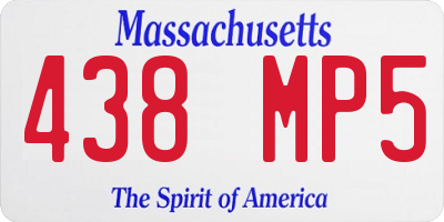 MA license plate 438MP5
