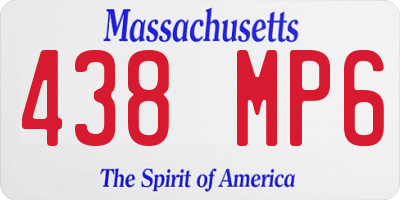 MA license plate 438MP6